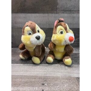 Disney Chip n Dale Plush Set Vintage Disneyland Walt Disney World Chipmunks